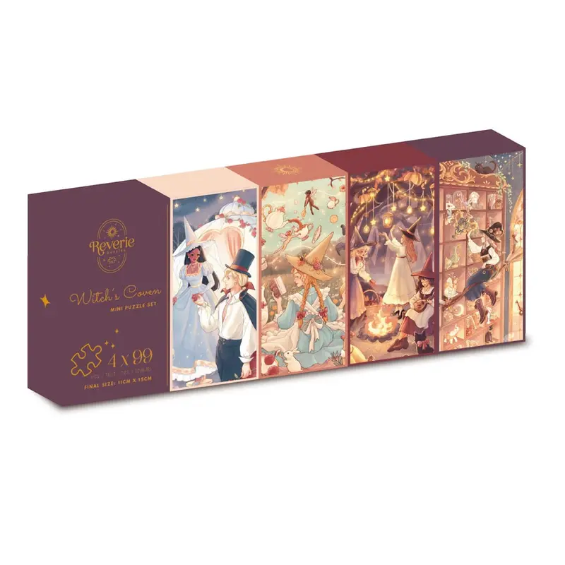 Reverie Witch's Coven 4 X 99Pc Micro Jigsaw Puzzle Set 1