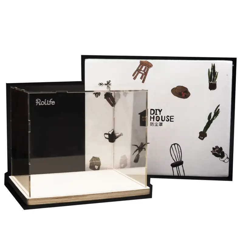Robotime Diy Mini House Acrylic Display Case (Dust Cover) 1