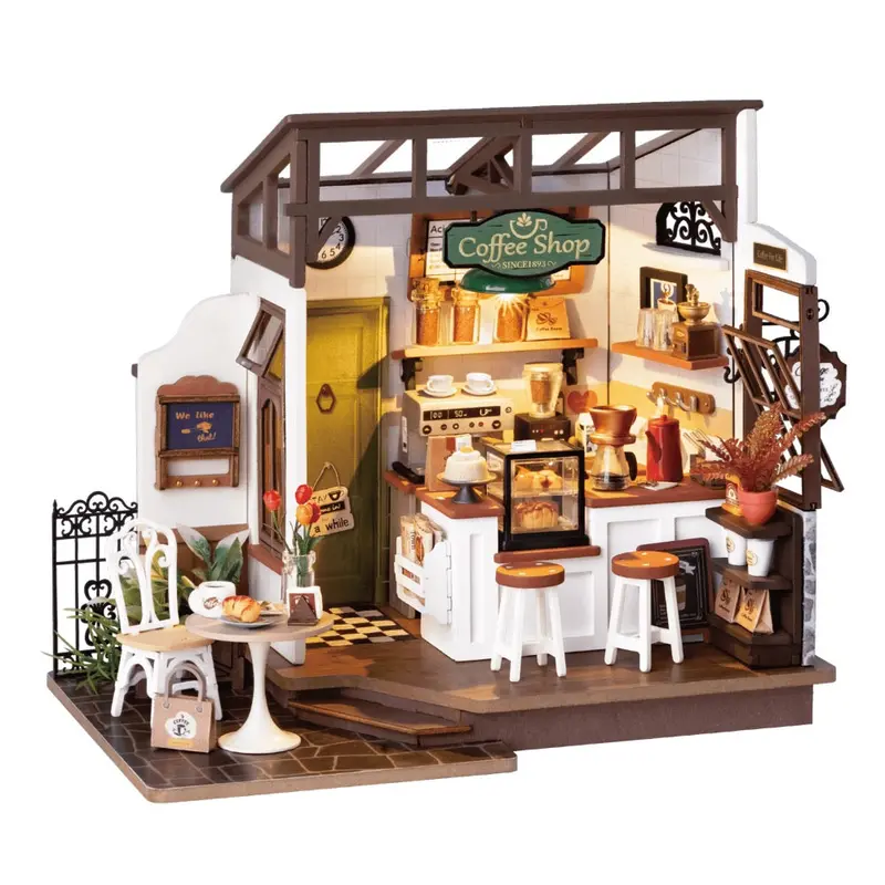 Robotime Diy Slow Life Café 1