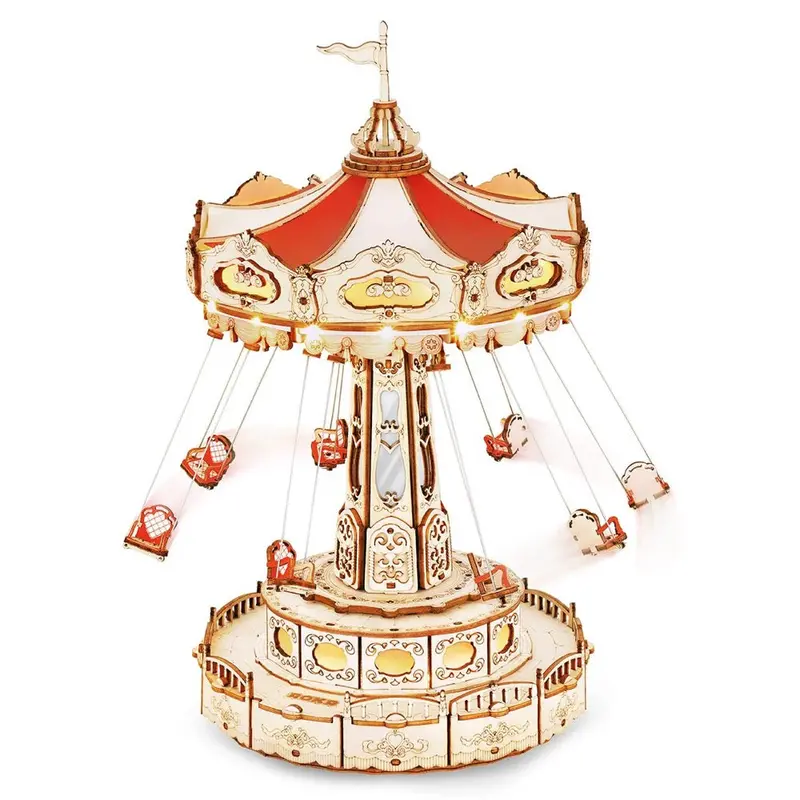 Robotime Diy Swing Ride Amusement Park 1
