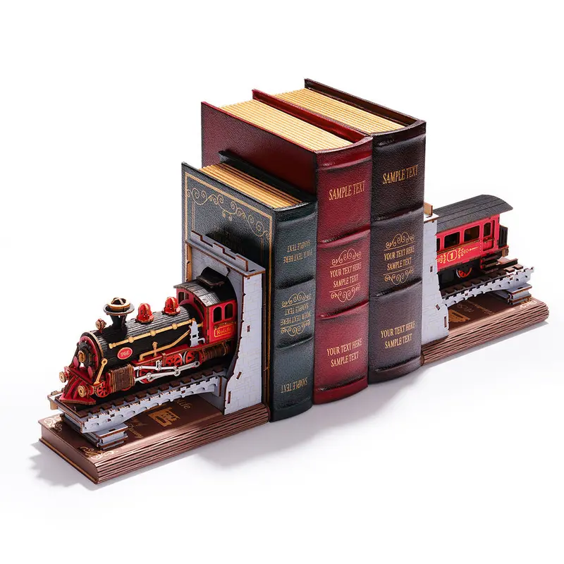 Robotime Rolife Diy Bookends Century Train 1