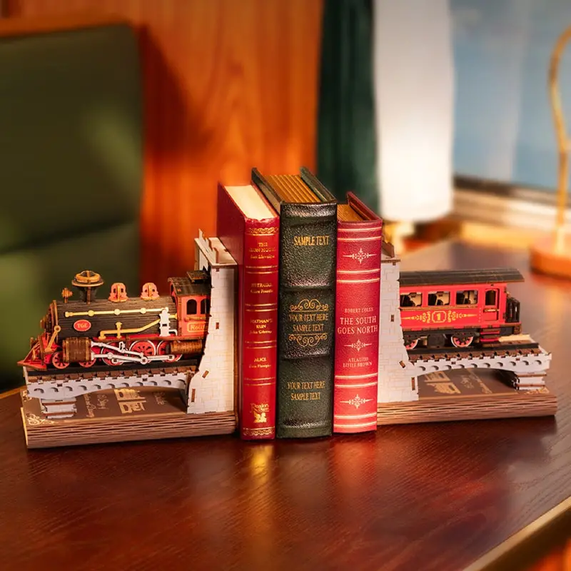 Robotime Rolife Diy Bookends Century Train 2