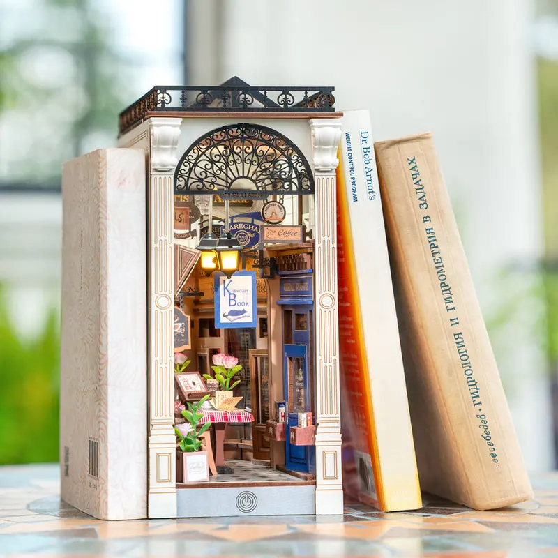 Robotime Rolife Diy Bookends Kit Arcade Dating 2