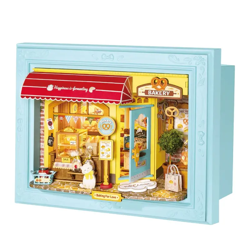 Robotime Rolife Diy Framed Fluffy Cat Bakery 1