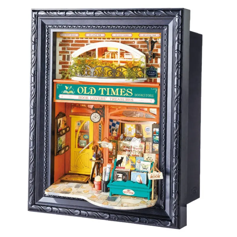 Robotime Rolife Diy Framed Old Times Bookstore 1