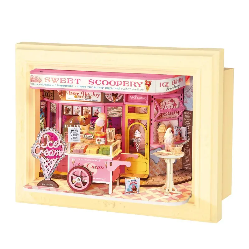 Robotime Rolife Diy Framed Sweet Scoopery Ice Cream 1