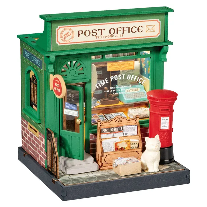 Robotime Rolife Diy Mini House Century Post Office 1