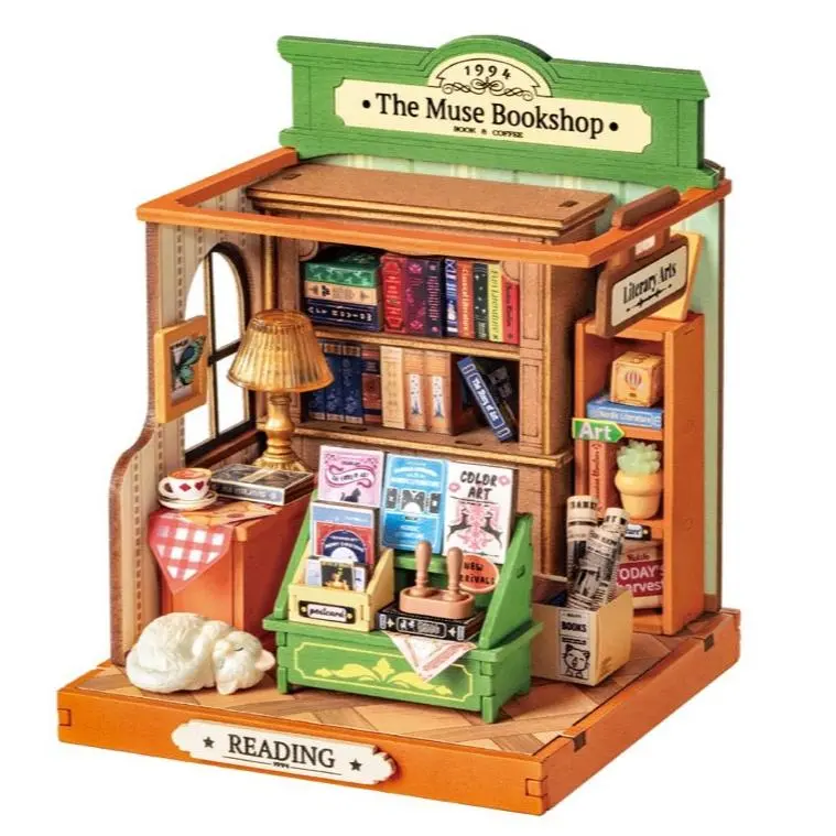 Robotime Rolife Diy Mini House Muse Bookshop 1