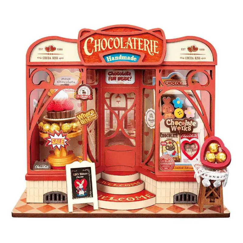 Robotime Rolife Diy Mini Store Sweet Chocolate Shop 1