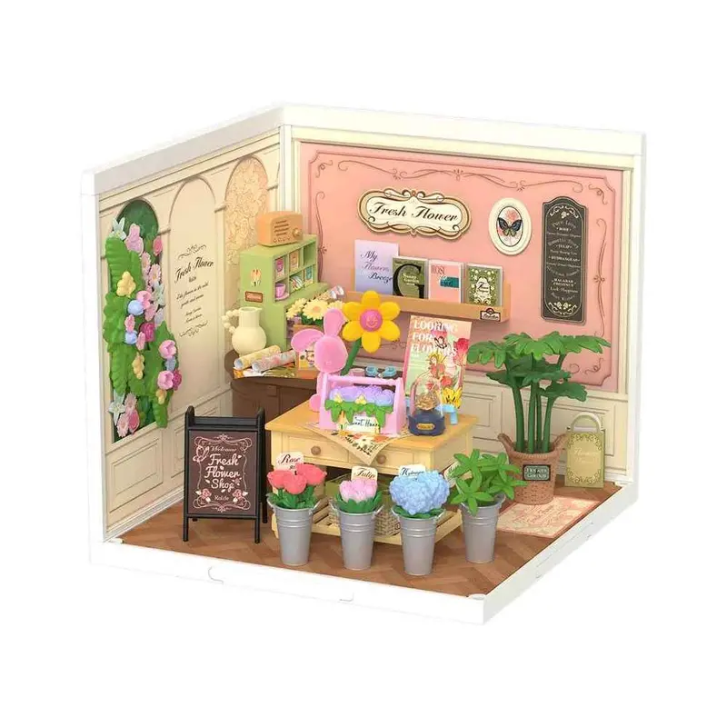 Robotime Rolife Diy Plastic Superstore Fresh Flower Shop 1