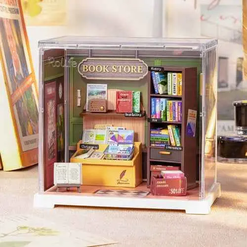 Robotime Rolife Diy Plastic Superstore Mini Memory Bookstore 2