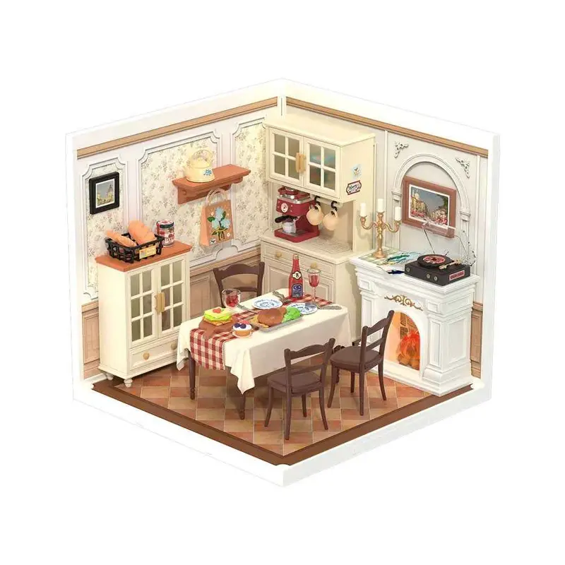 Robotime Rolife Diy Plastic Superstore Warm Dining Room 1