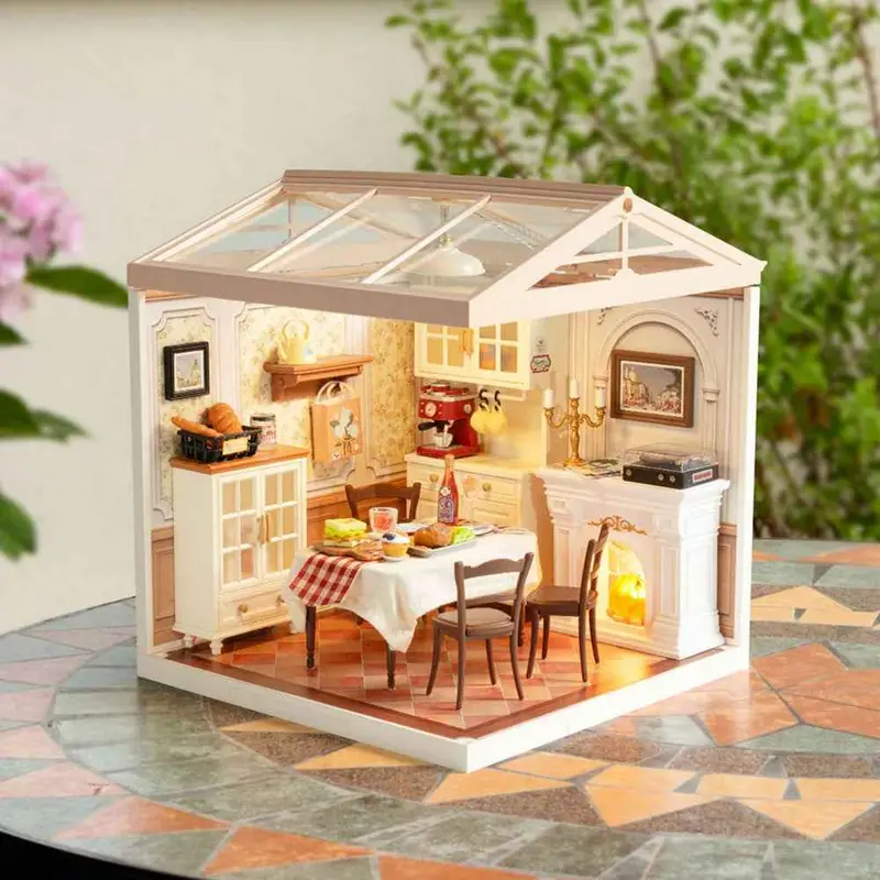 Robotime Rolife Diy Plastic Superstore Warm Dining Room 2