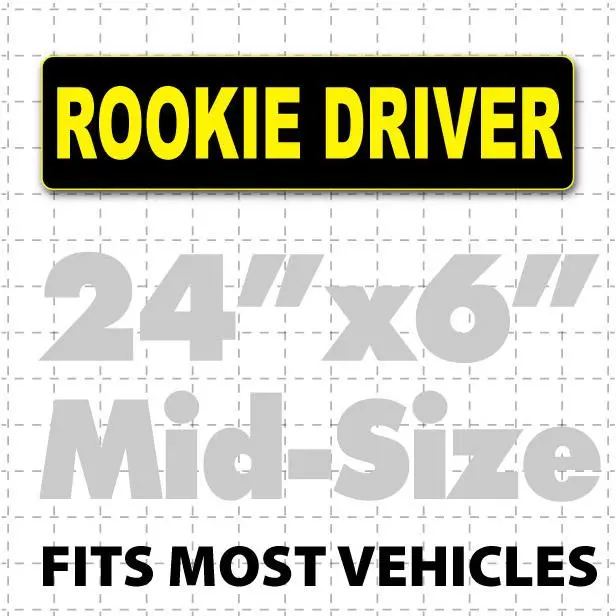 Rookie Driver Car Sign Magnet 24" X 6" 1