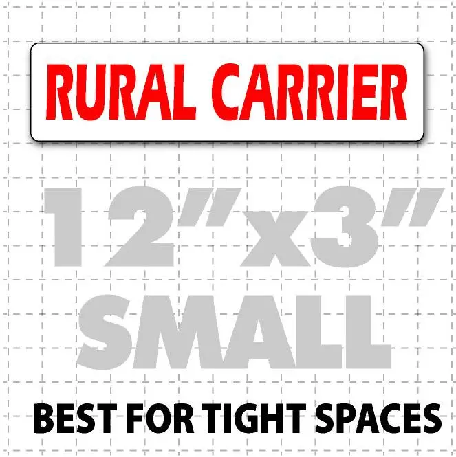 Rural Carrier Magnetic Sign 12"X3" 1