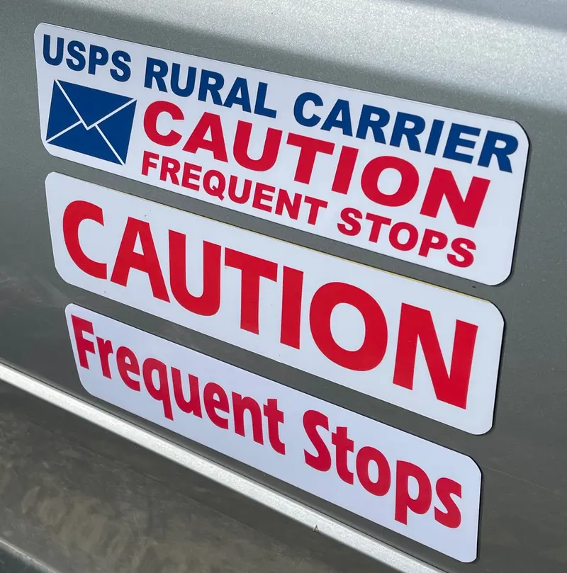Rural Carrier Magnetic Signs Small 3 Pack Combo 3-  12X3" Magnets 1