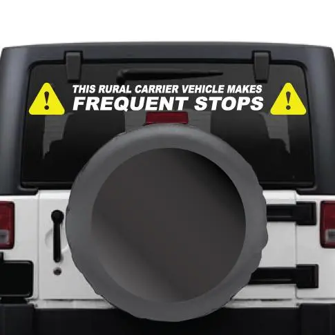 Rural Carrier Us Mail Frequent Stops Vinyl Decal Kit For Windows, Tailgates, And Bumpers 1