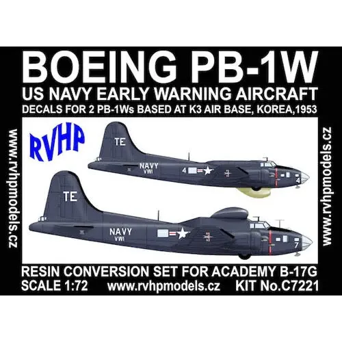 Rvhp Models 1/72 Boeing Pb-1W Conversion For The Academy B-17G Flying Fortress 1
