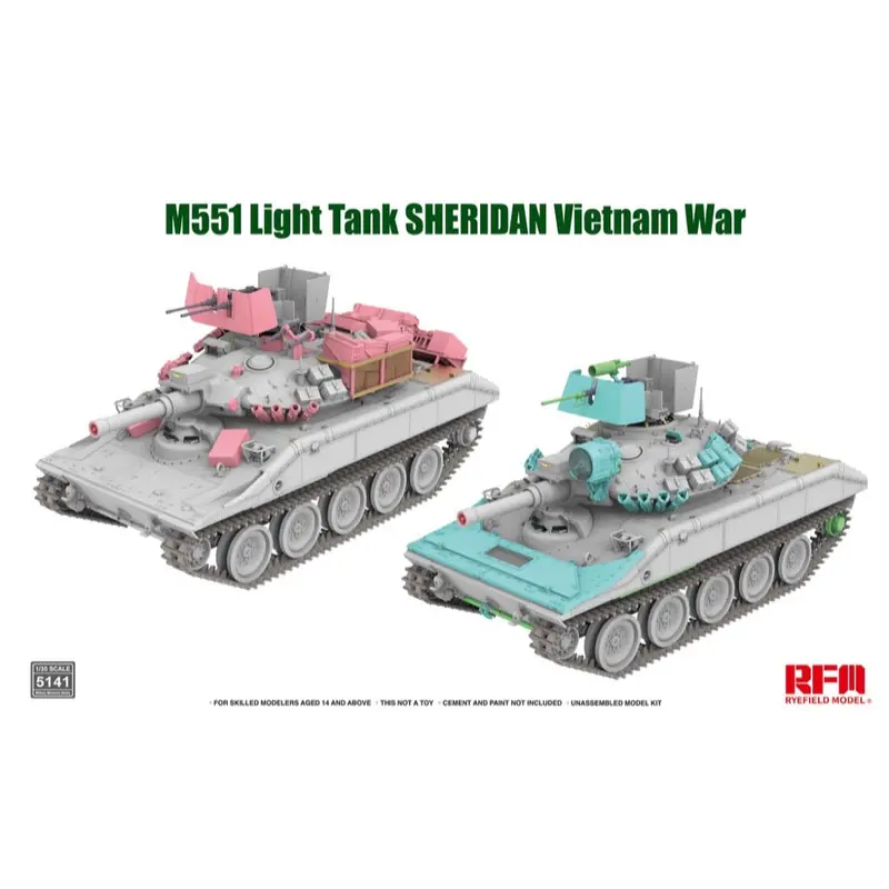 Rye Field Models 5141 1/35 M551 Light Tank Sheridan Vietnam War 1