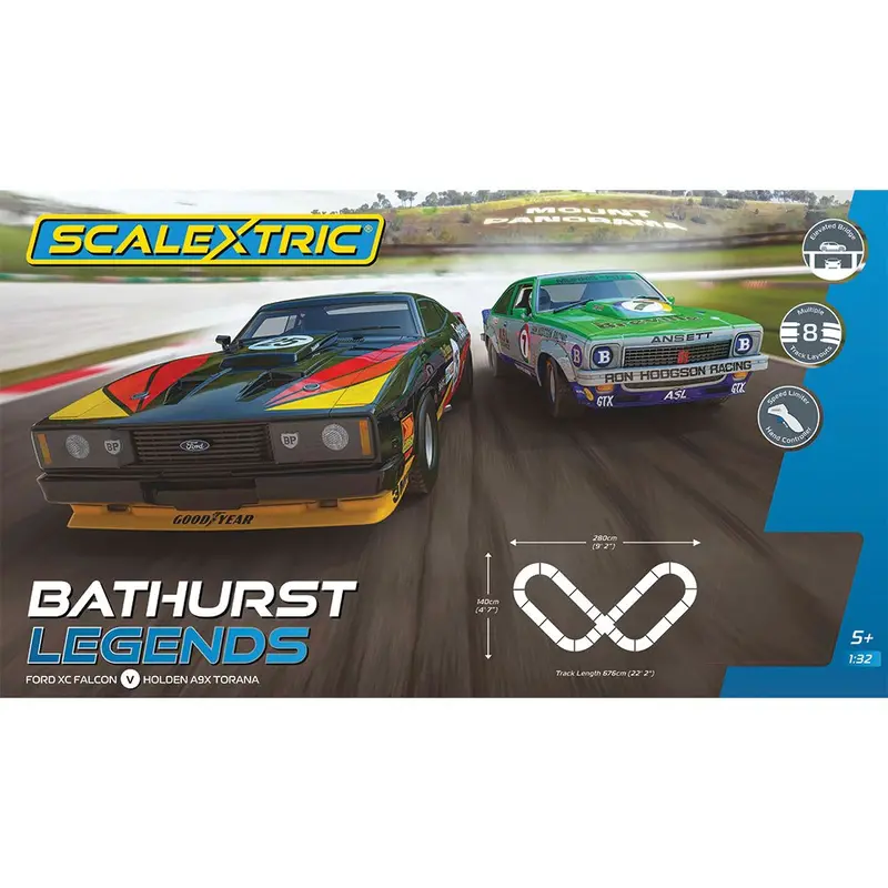 Scalextric C1454 Bathurst Legends Slot Car Set (Holden A9x Torana Vs Ford Xc Falcon) 2024 Edition 1