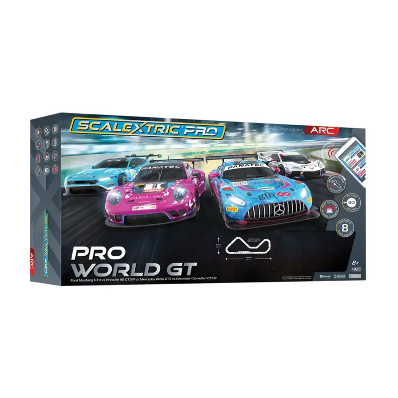 Scalextric C1462m Pro World Gt Race Slot Car Set 1