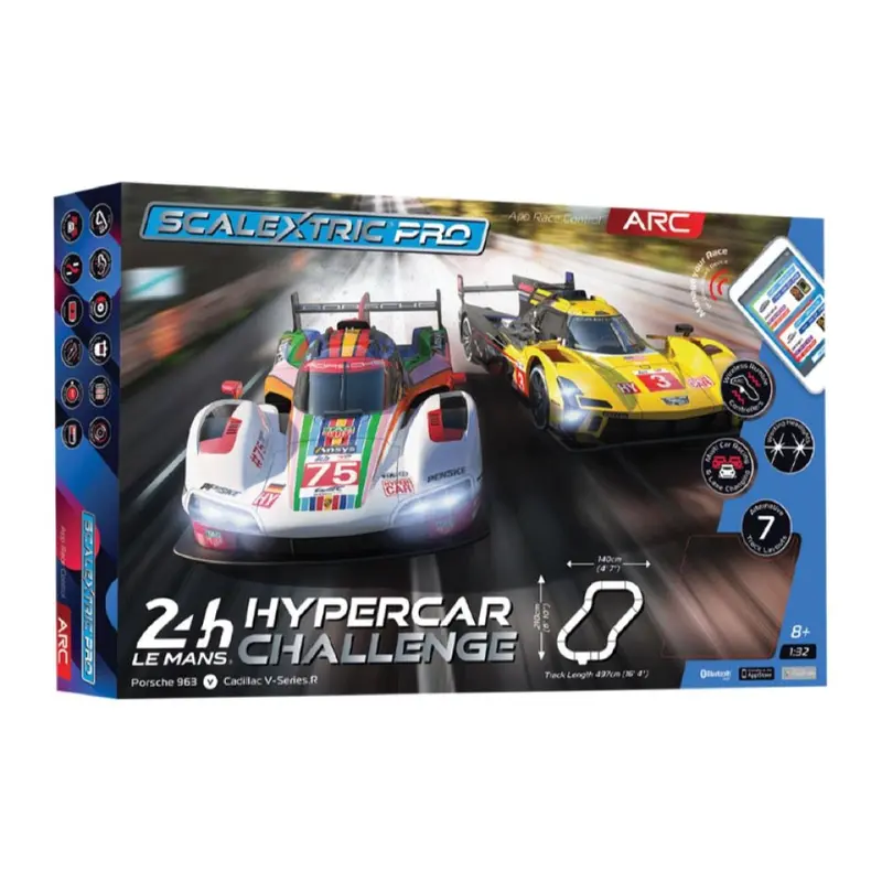 Scalextric C1466m Pro 24Hr Le Mans Hypercar Challenge Race Slot Car Set 1