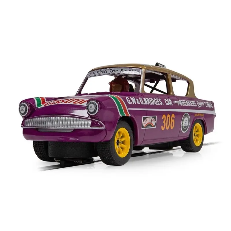 Scalextric C4584 Ford Anglia 105E Slot Car George Polley 306 1