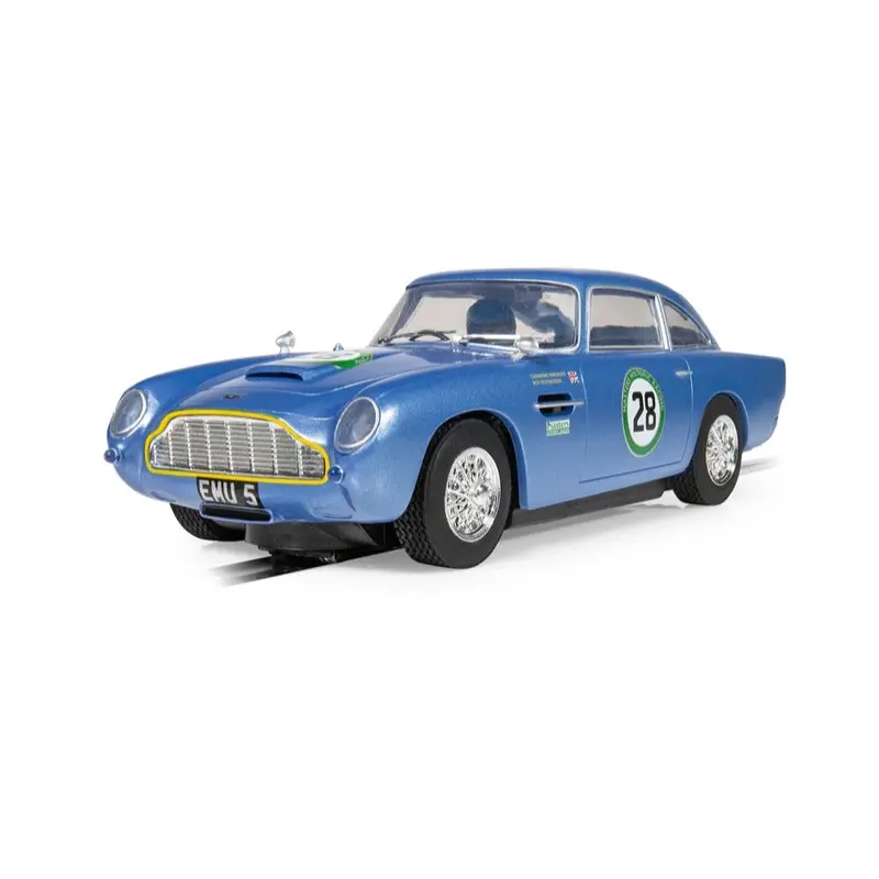 Scalextric C4599 Aston Martin Db5 Slot Car Blue / Yellow Historic Gt Racing 1