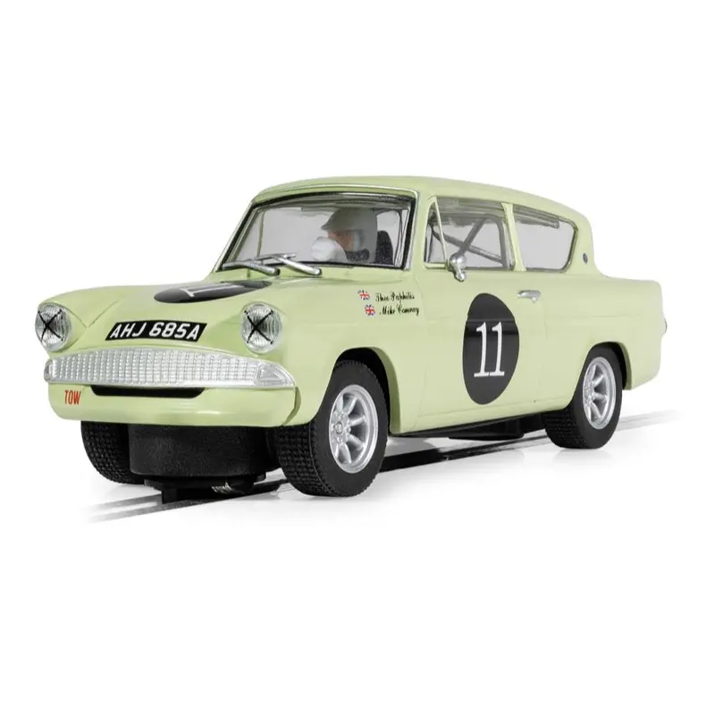 Scalextric C4617 Ford Anglia 105E Slot Car - Theo Paphitis 1