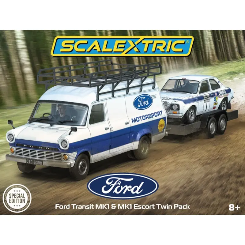 Scalextric C4649a Ford Motorsport Transit And Escort Mk 1 Slot Car Twin Pack 1