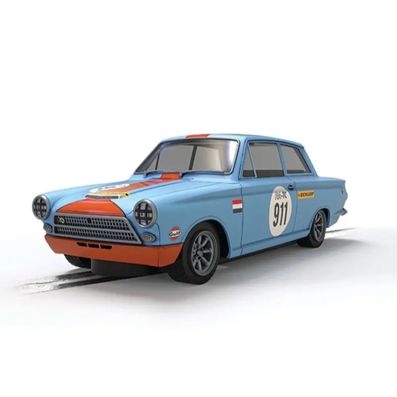 Scalextric C4669 Ford Lotus Cortina Gulf Edition Slot Car 1