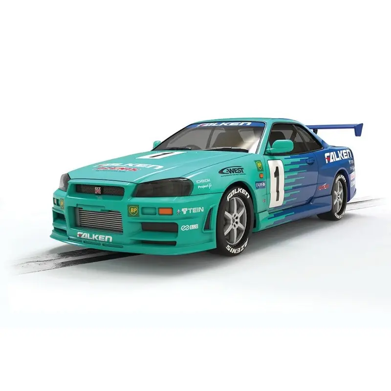 Scalextric C4678 Nissan R34 Skyline Falken Tyres Slot Car 1