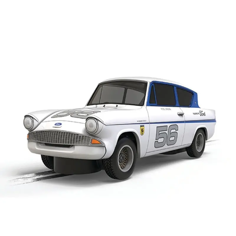 Scalextric C4682 Ford Anglia Silver 56 Slot Car 1