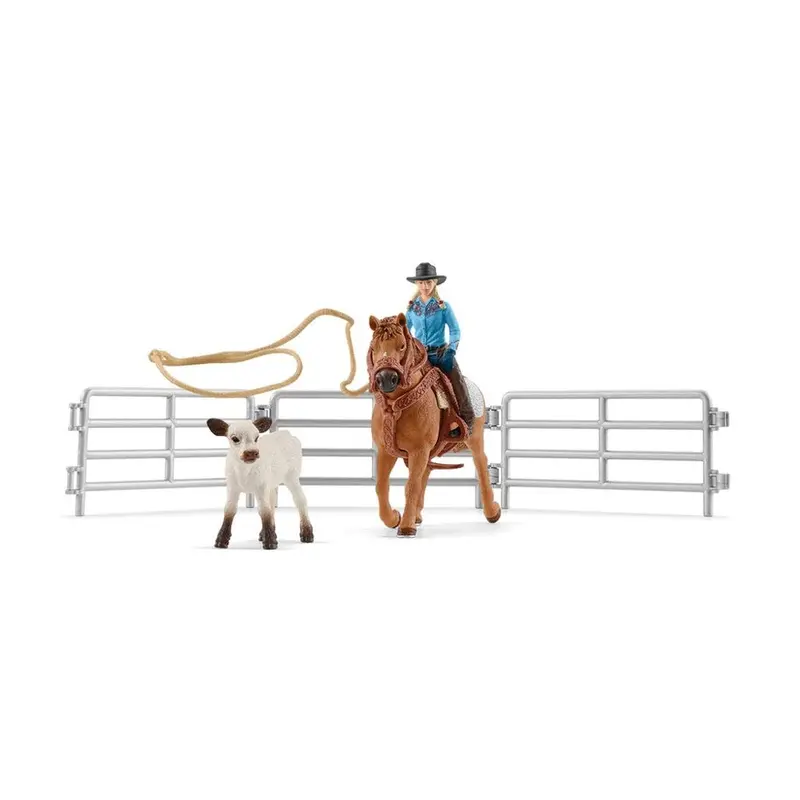 Schleich 42577 Cowgirl Team Roping Fun 1