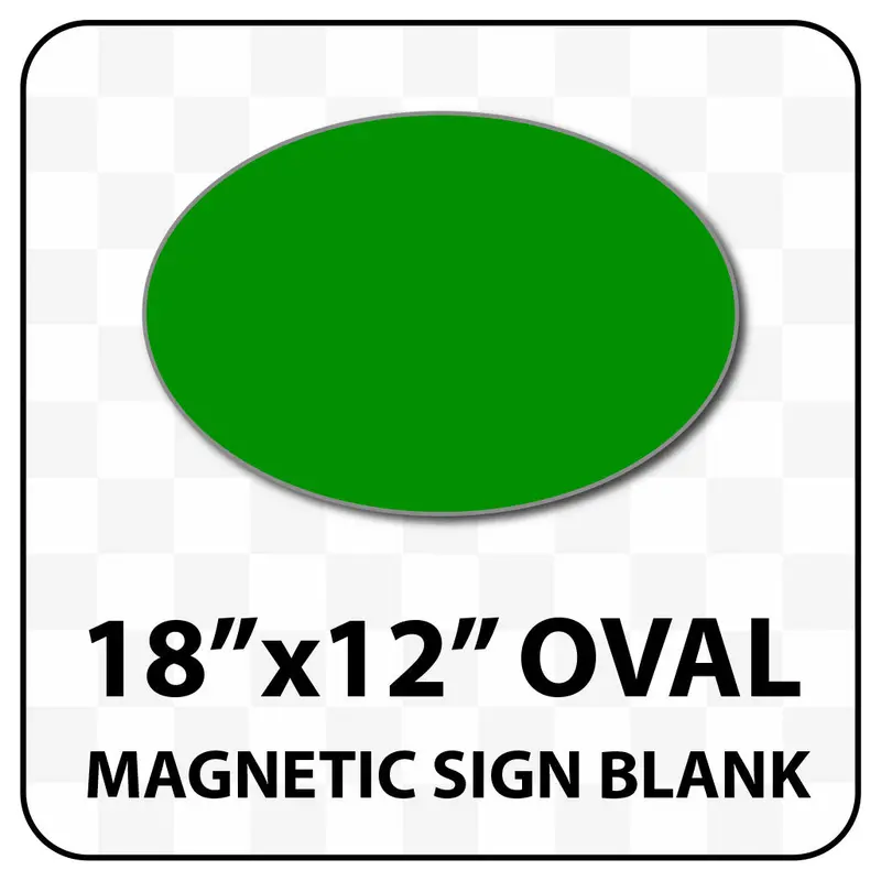 Small Oval Magnetic Blank – 18″ × 12″, Durable & Versatile Colors