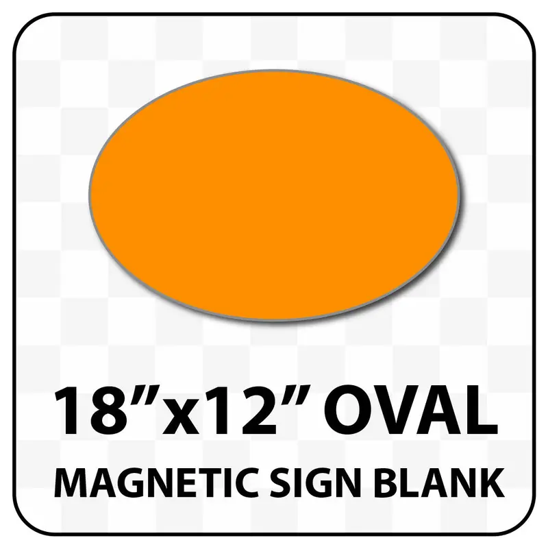 Small Oval Magnetic Blank – 18″ × 12″, Durable & Versatile Colors