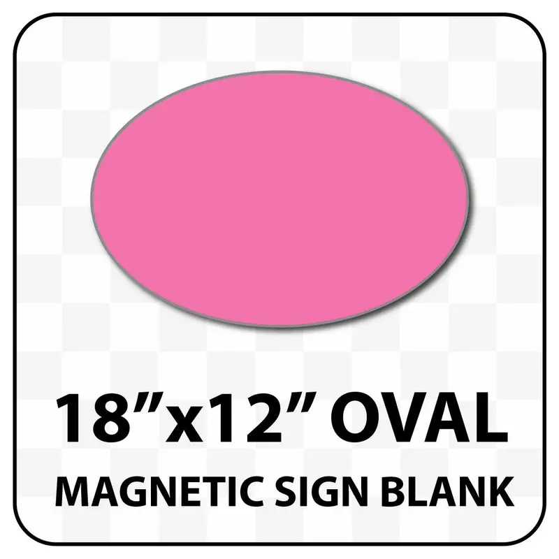 Small Oval Magnetic Blank – 18″ × 12″, Durable & Versatile Colors