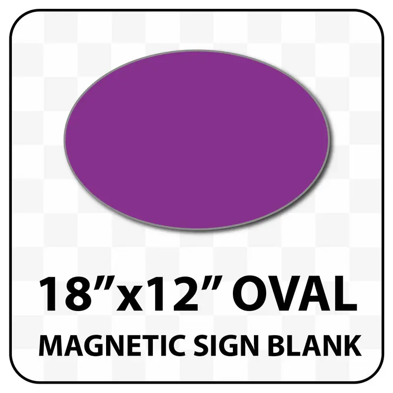 Small Oval Magnetic Blank – 18″ × 12″, Durable & Versatile Colors