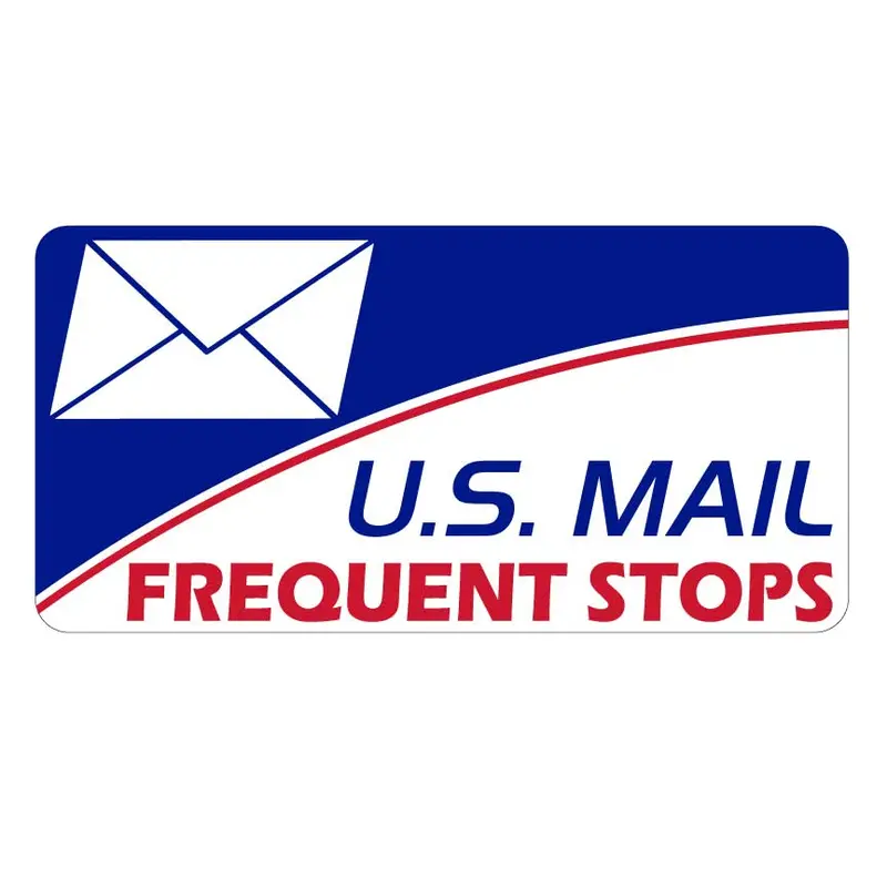 Small Us Mail Frequent Stops Magnet | 12X6" Rural Carrier Magnetic Sign 1