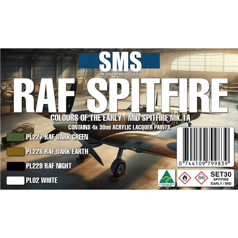 Sms Set30 Raf Spitfire Mk.1A (Early/Mid) Colour Set 1