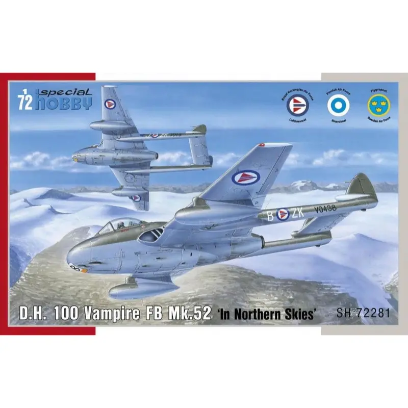 Special Hobby 1/72 Dh 100 Vampire Fb Mk.52 In Nortrhern Skies 1