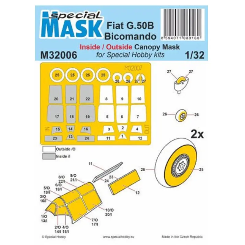 Special Mask M32006 1/32 Fiat G.50B Bicomando 1