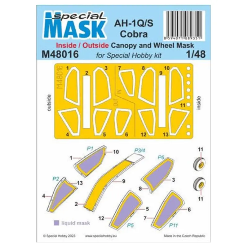 Special Mask M48016 1/48 Ah-1Q/S Cobra Inside/Outside 1