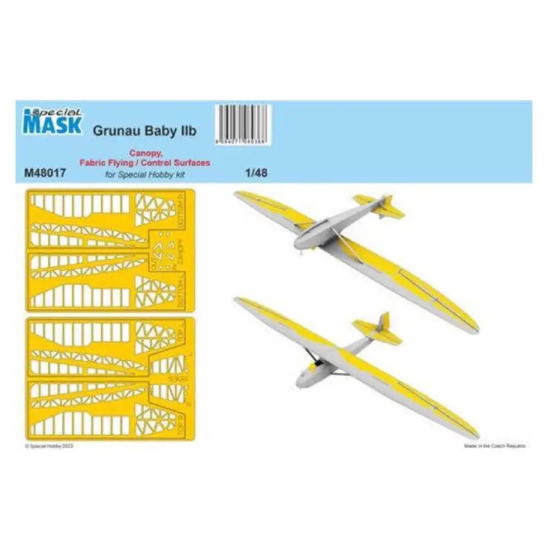 Special Mask M48017 1/48 Grunau Baby Iib Canopy Fabric Flying / Control Surfaces 1