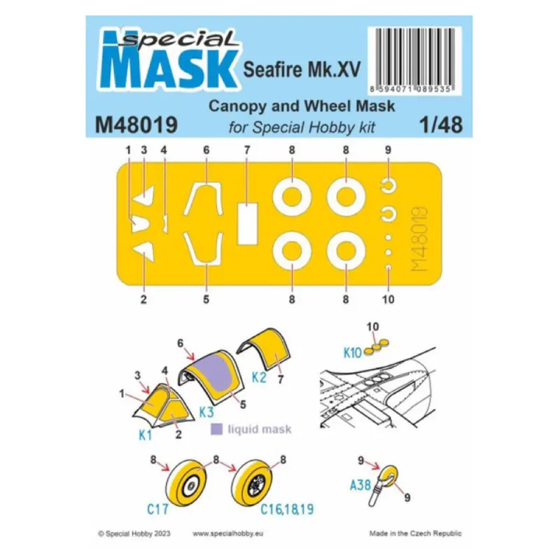 Special Mask M48019 1/48 Seafire Mk.15 1