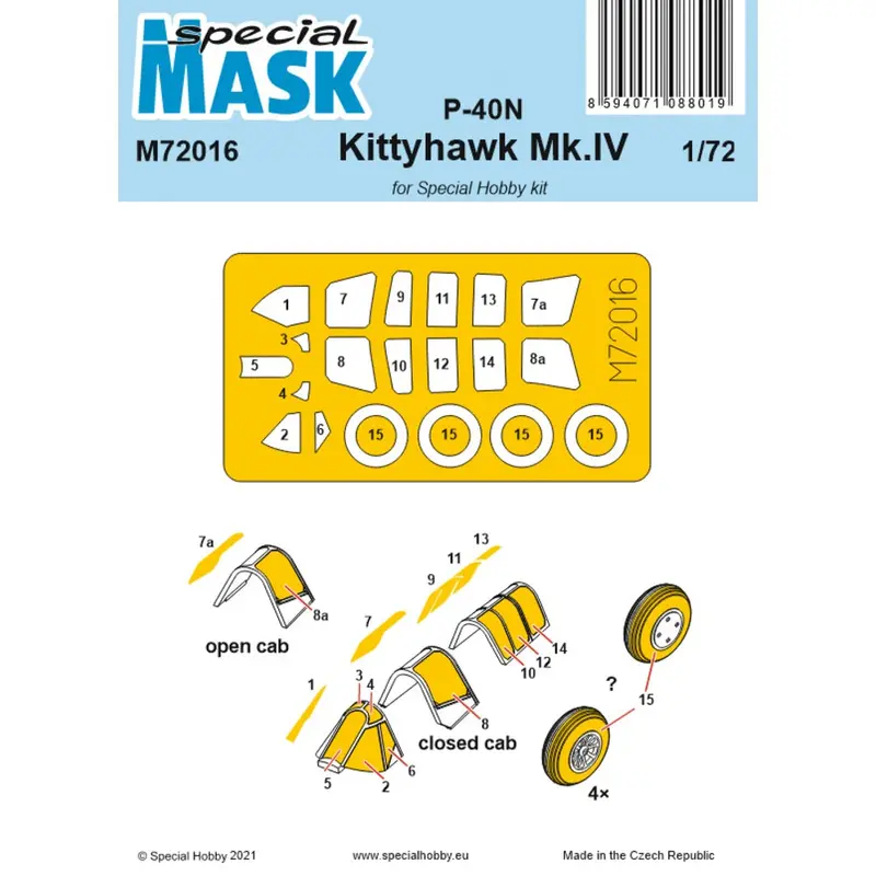 Special Mask M72016 1/72 P-40N/Kittyhawk Mk.Iv 1