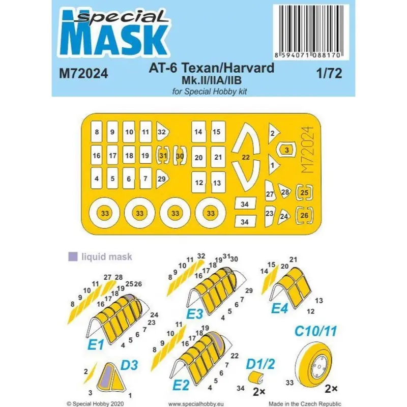Special Mask M72024 1/72 At-6 Texan/Harvard Mk.Ii/Iia/Iib 1