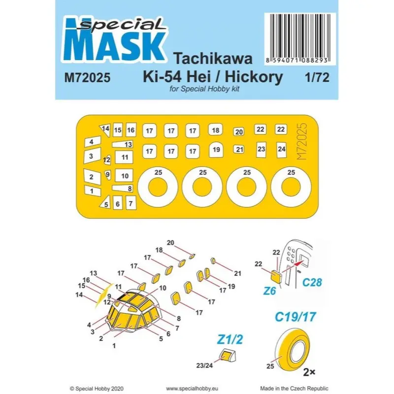 Special Mask M72025 1/72 Tachikawa Ki-54 Hei / Hickory 1
