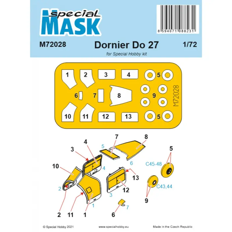 Special Mask M72028 1/72 Dornier Do.27 1