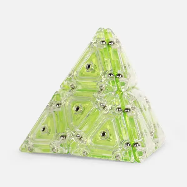 Speks Geode Lyme Pyramid Magnetic Fidget Toy Green 1